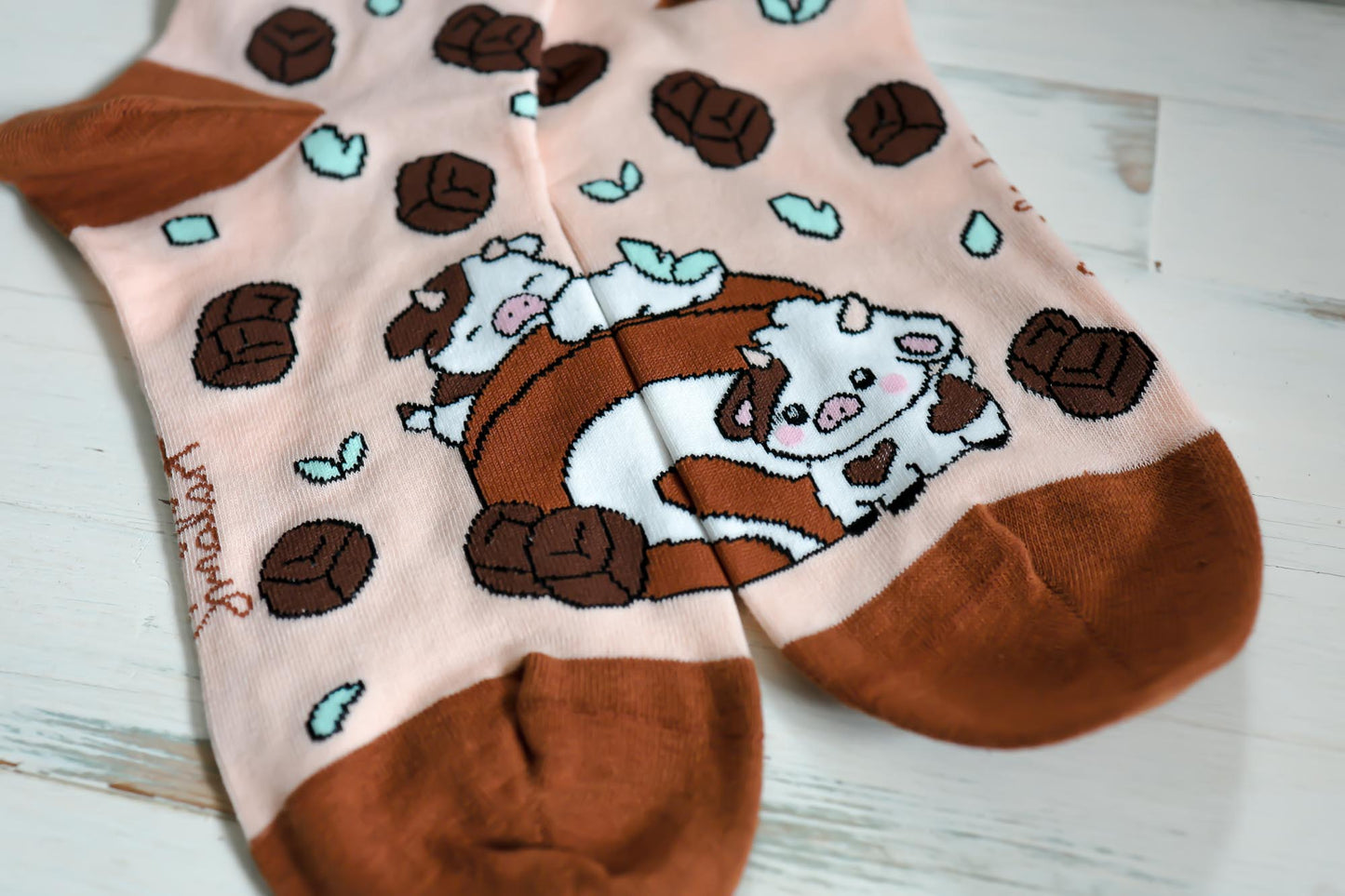 Socks - Choco Cow Cake Roll