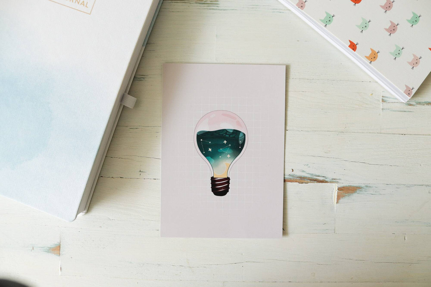 Postcard - Galaxy Lightbulb