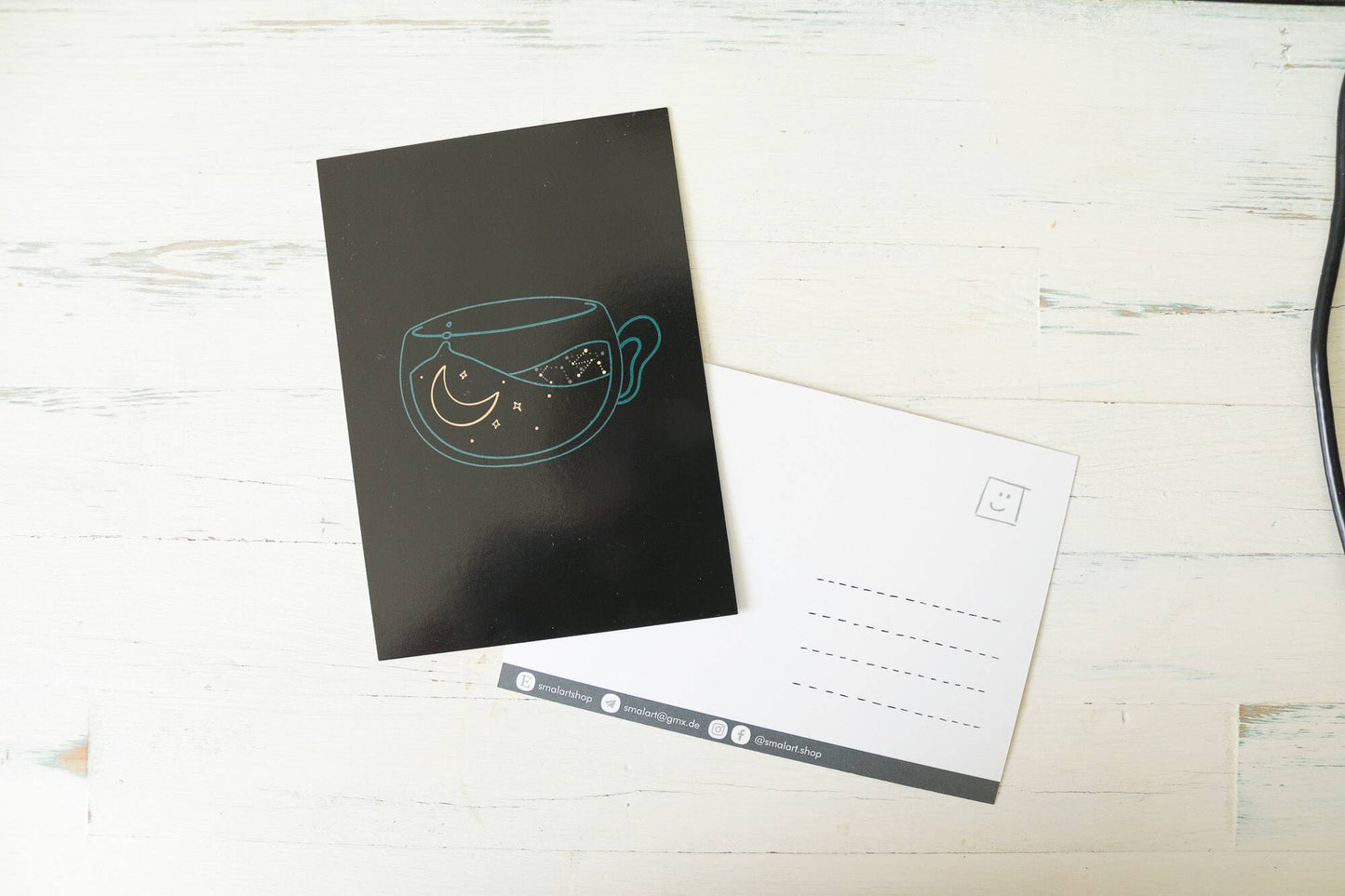 Postcard - Galaxy Tea Cup