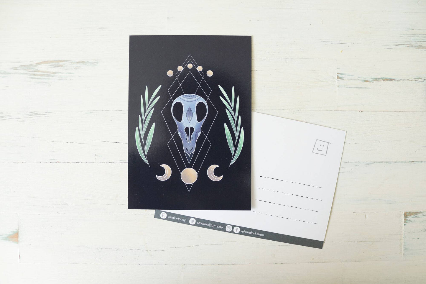 Postcard - Bird Skull