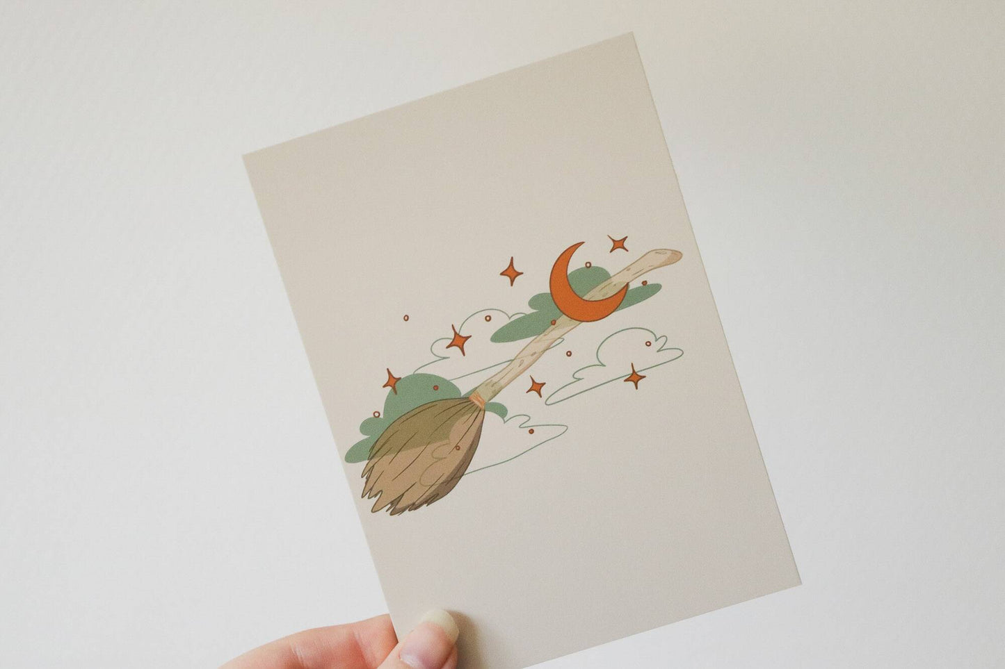 Postcard - Magical Broom