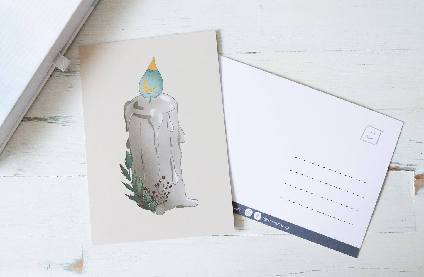 Postcard - Winter Candle
