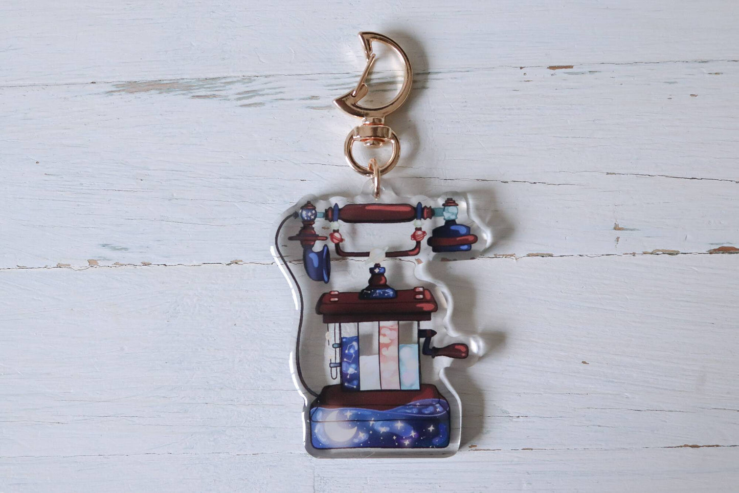 Keychain - Brown Telephone