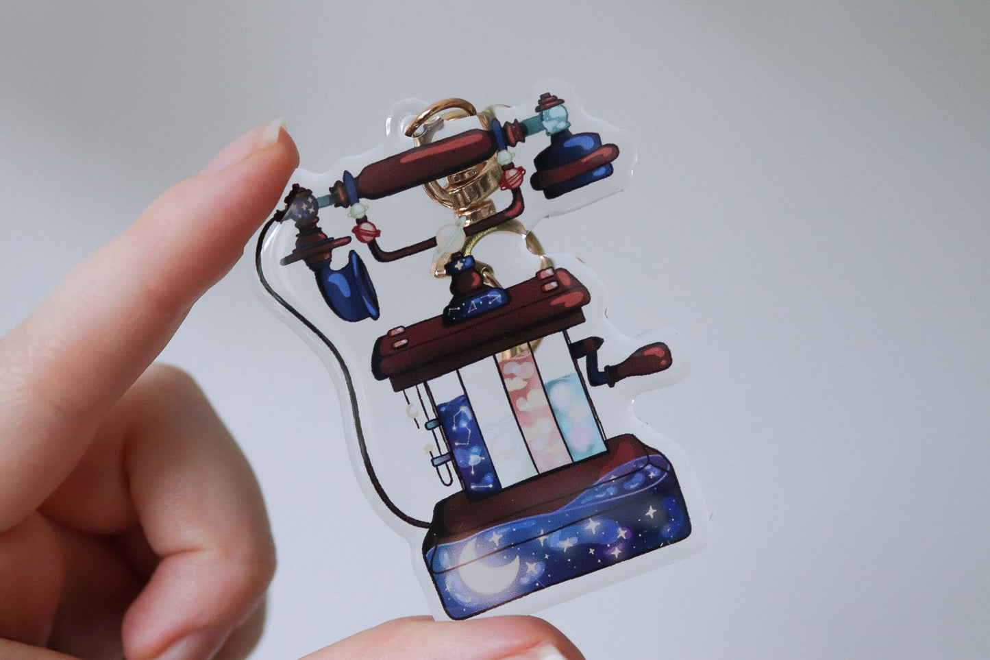 Keychain - Brown Telephone