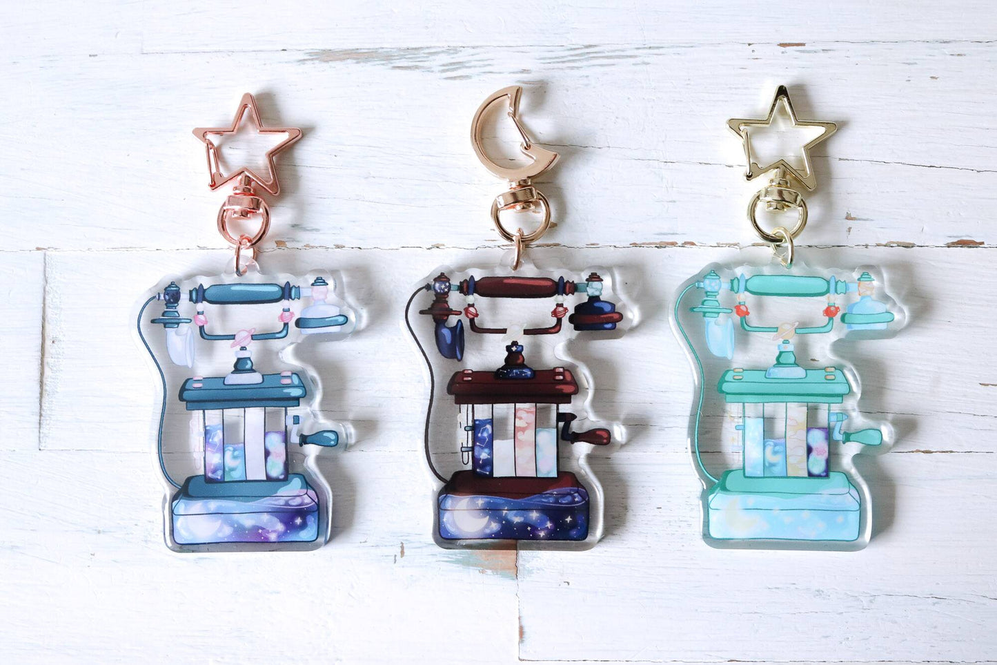 Keychain - Brown Telephone