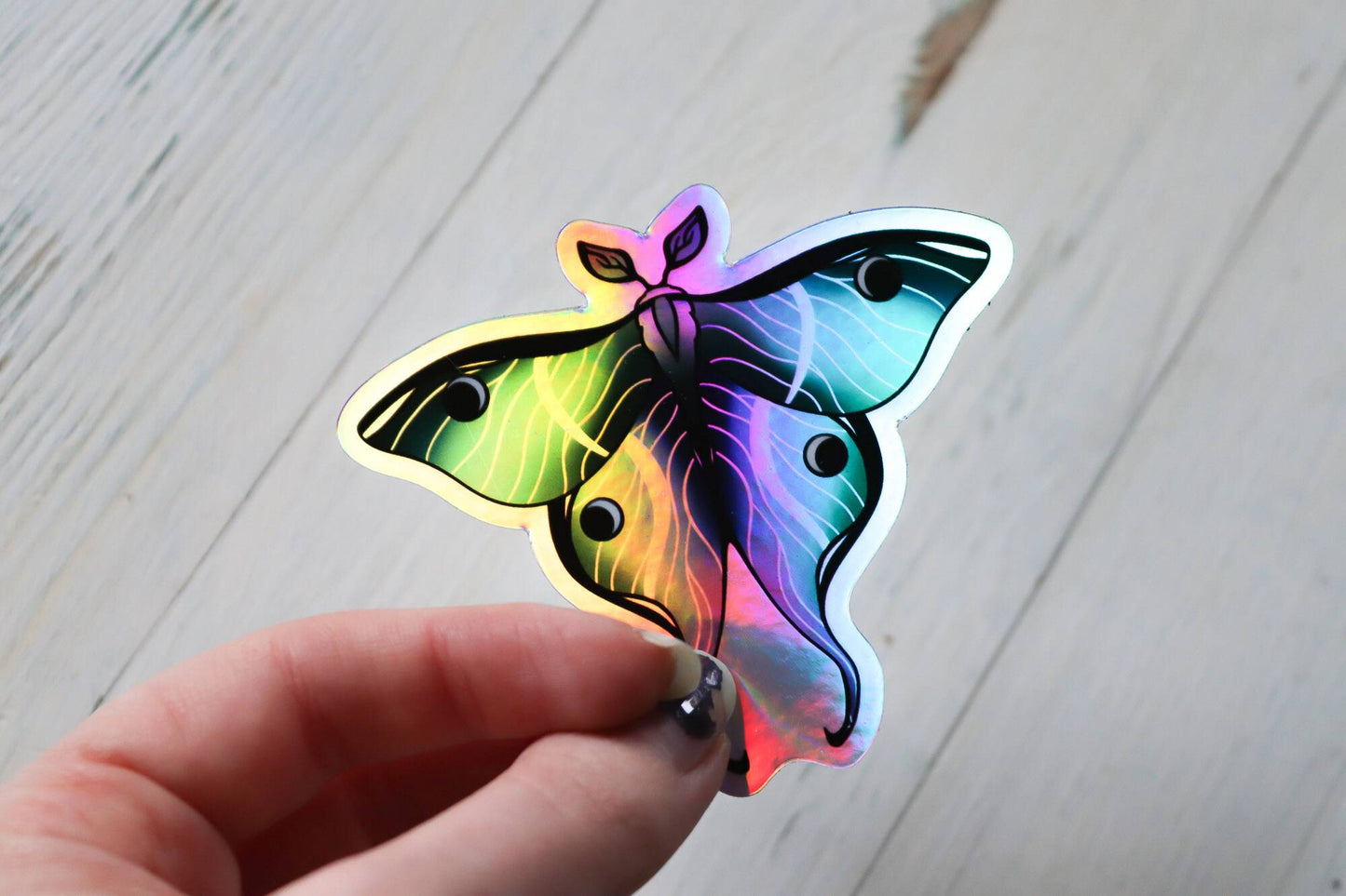 Holographic Sticker - Luna Moth
