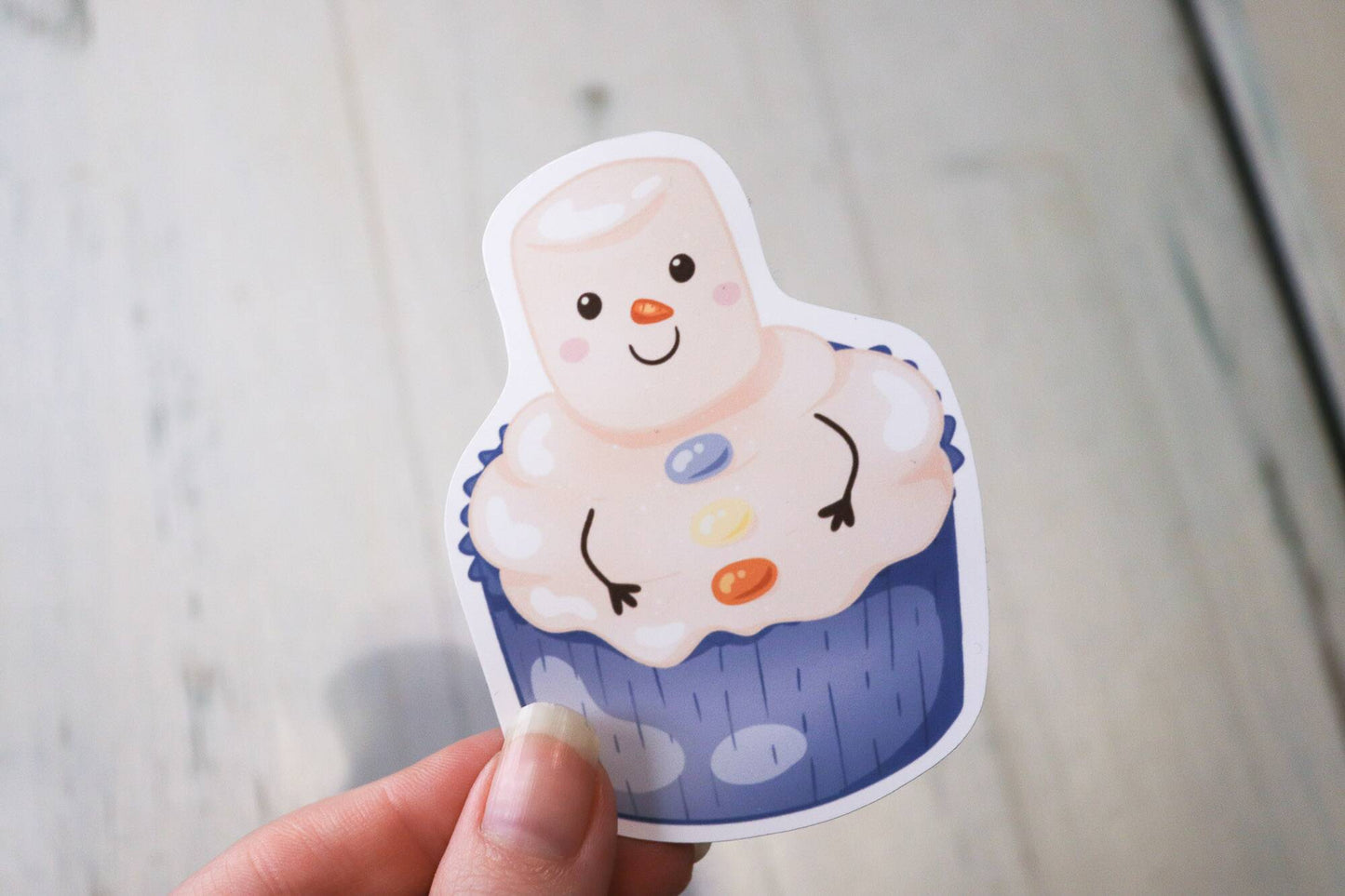 Sticker - Snowman Cupcake