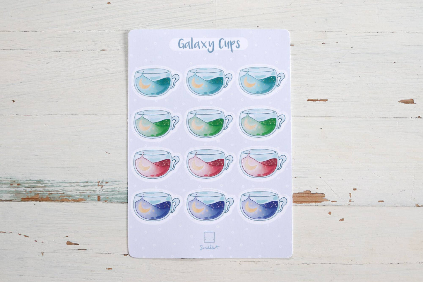 Sticker Sheet - Galaxy Cups