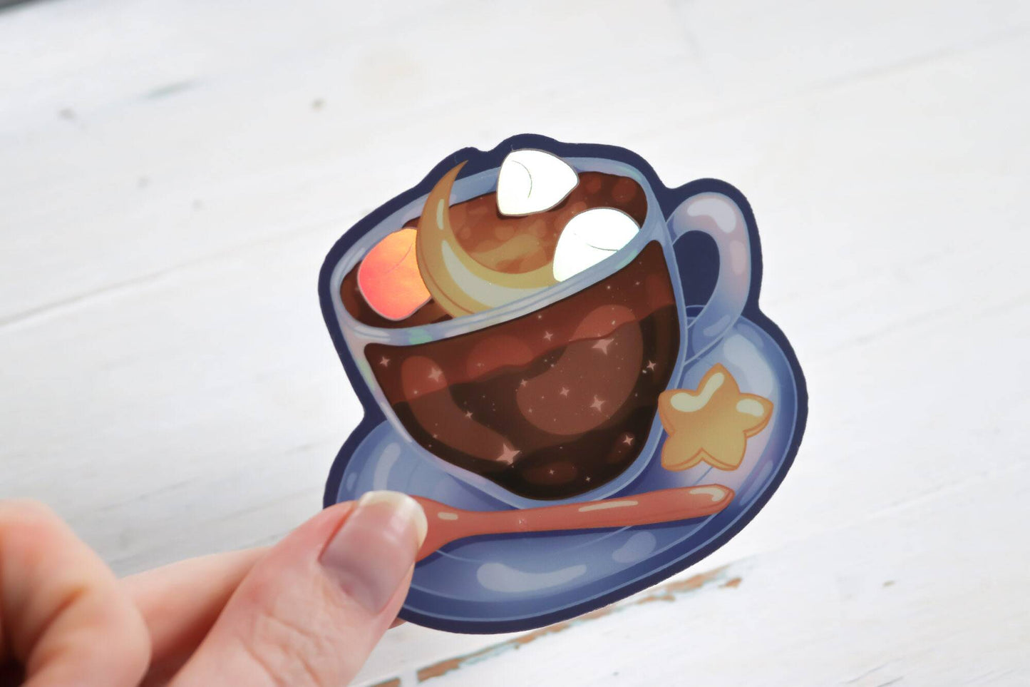Holographic Sticker - Magical Hot Chocolate