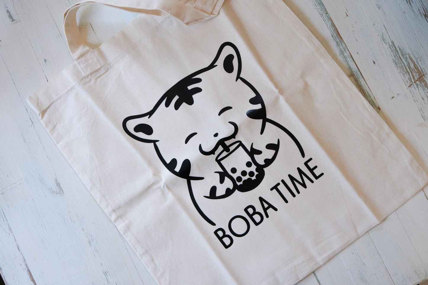 Tote Bag - Boba Time Beige