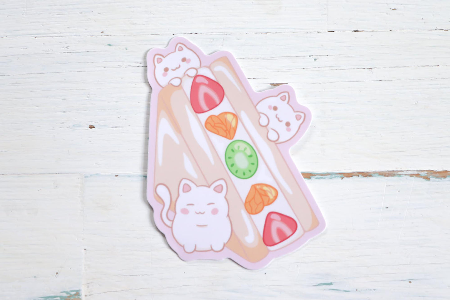 Vinyl Sticker - Fruit Sando Cats