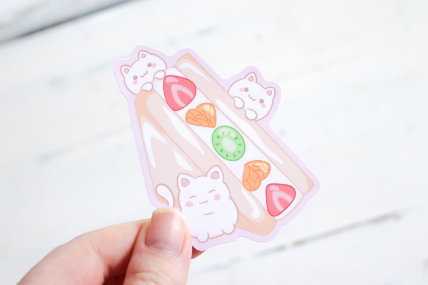 Vinyl Sticker - Fruit Sando Cats