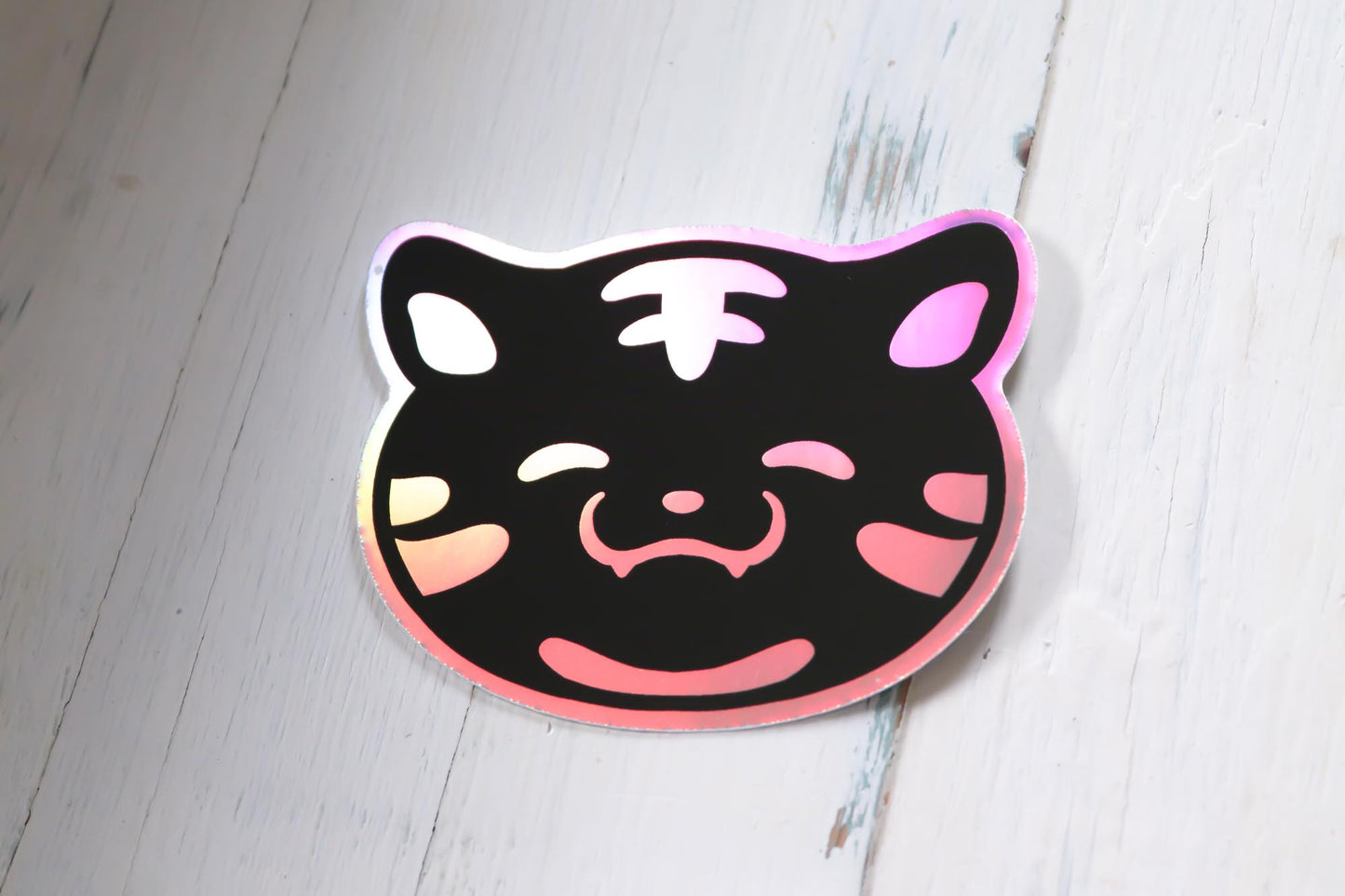 Holographic Sticker - Black Tiger