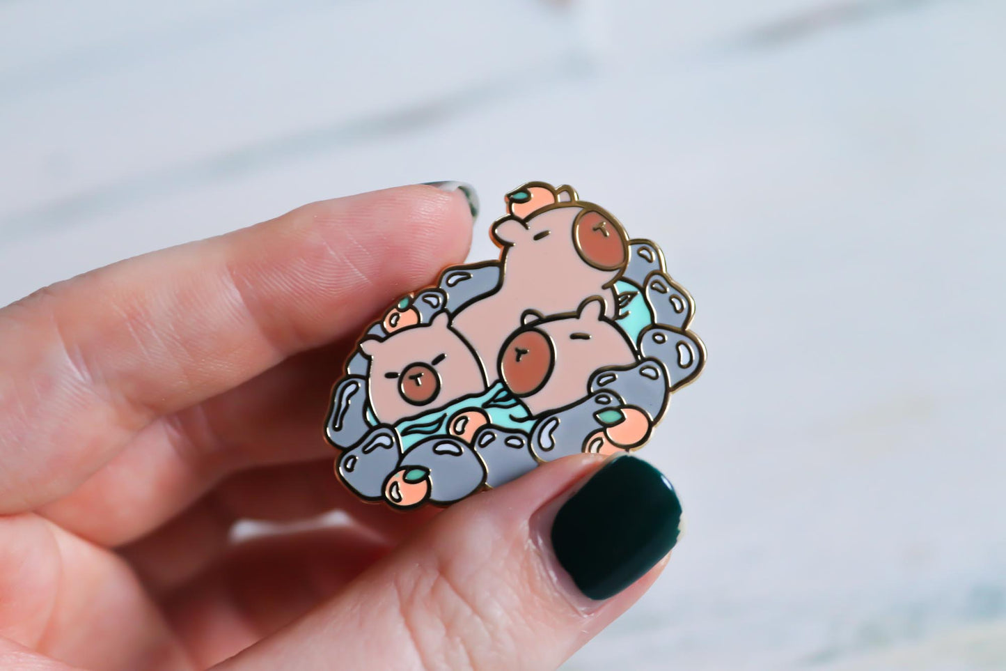 Enamel Pin - Capybara Spa (smalart mail 12/23)