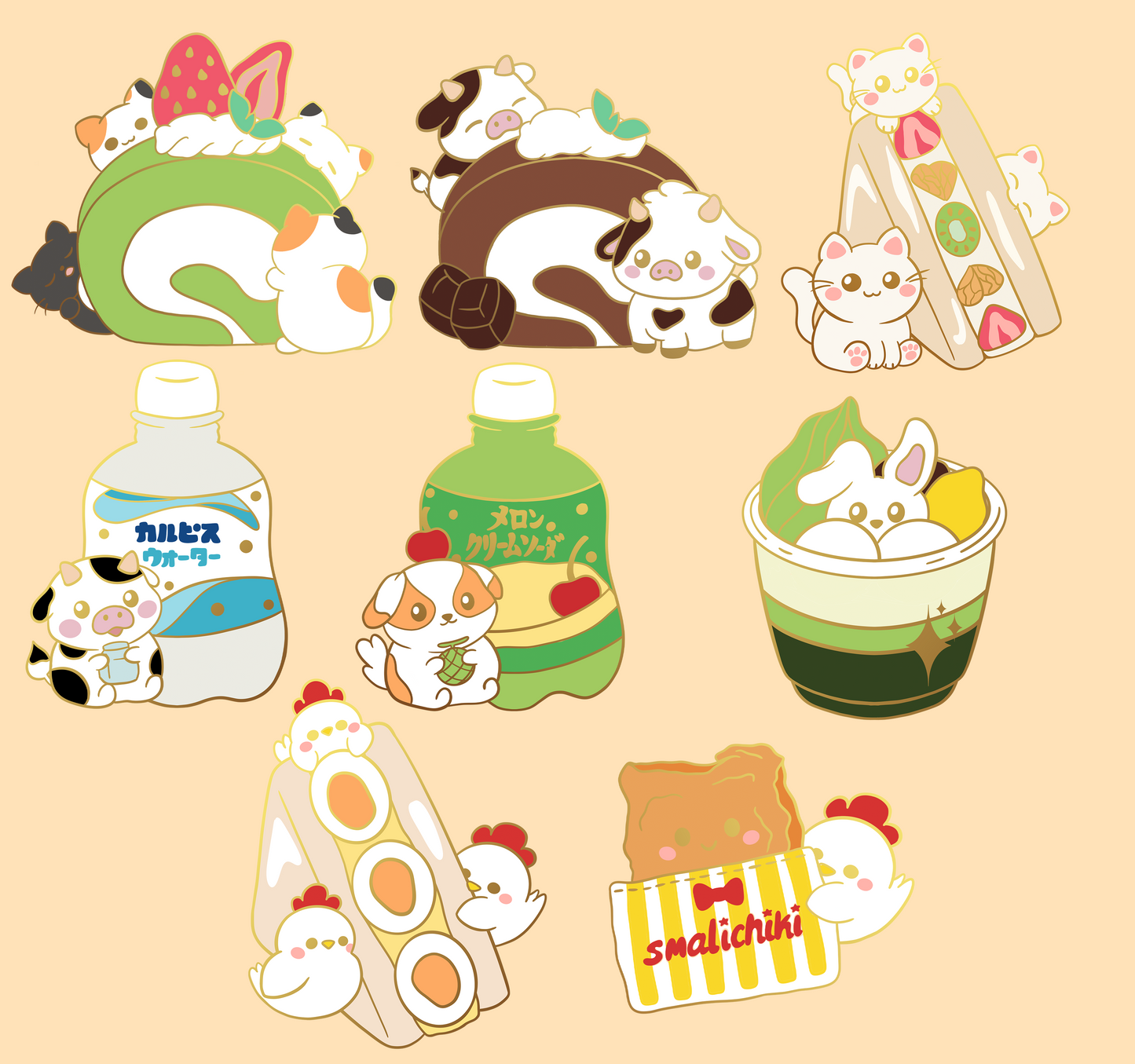 PREORDER - Konbini Time - 5 Enamel Pin Set