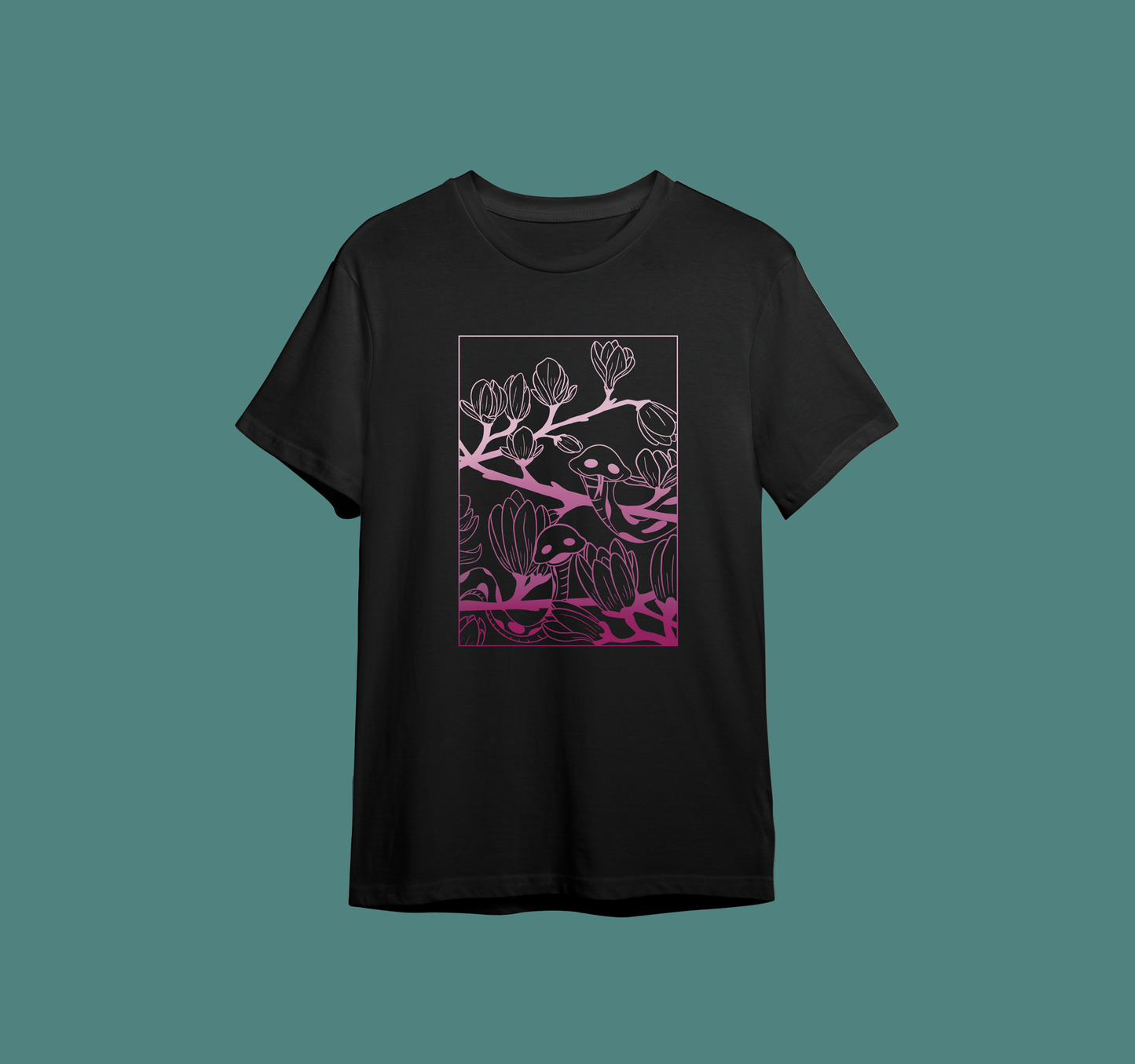 Shirts - Magnolia Snakes Black