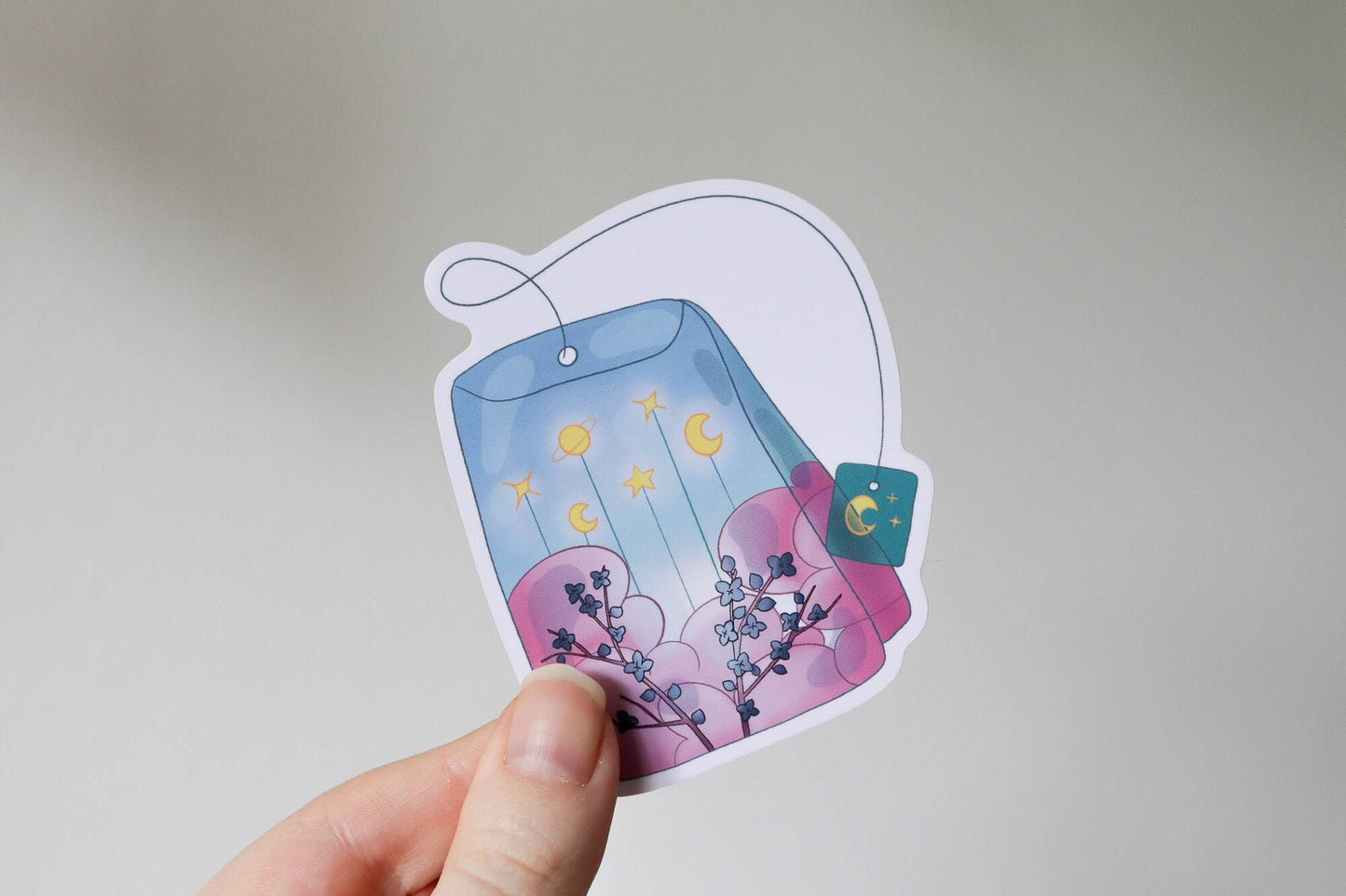 Vinyl Sticker - Pink Tea Bag