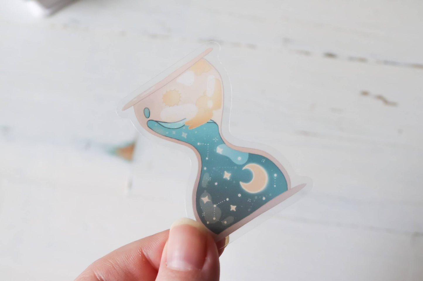 Transparent Sticker - Galaxy Hourglass