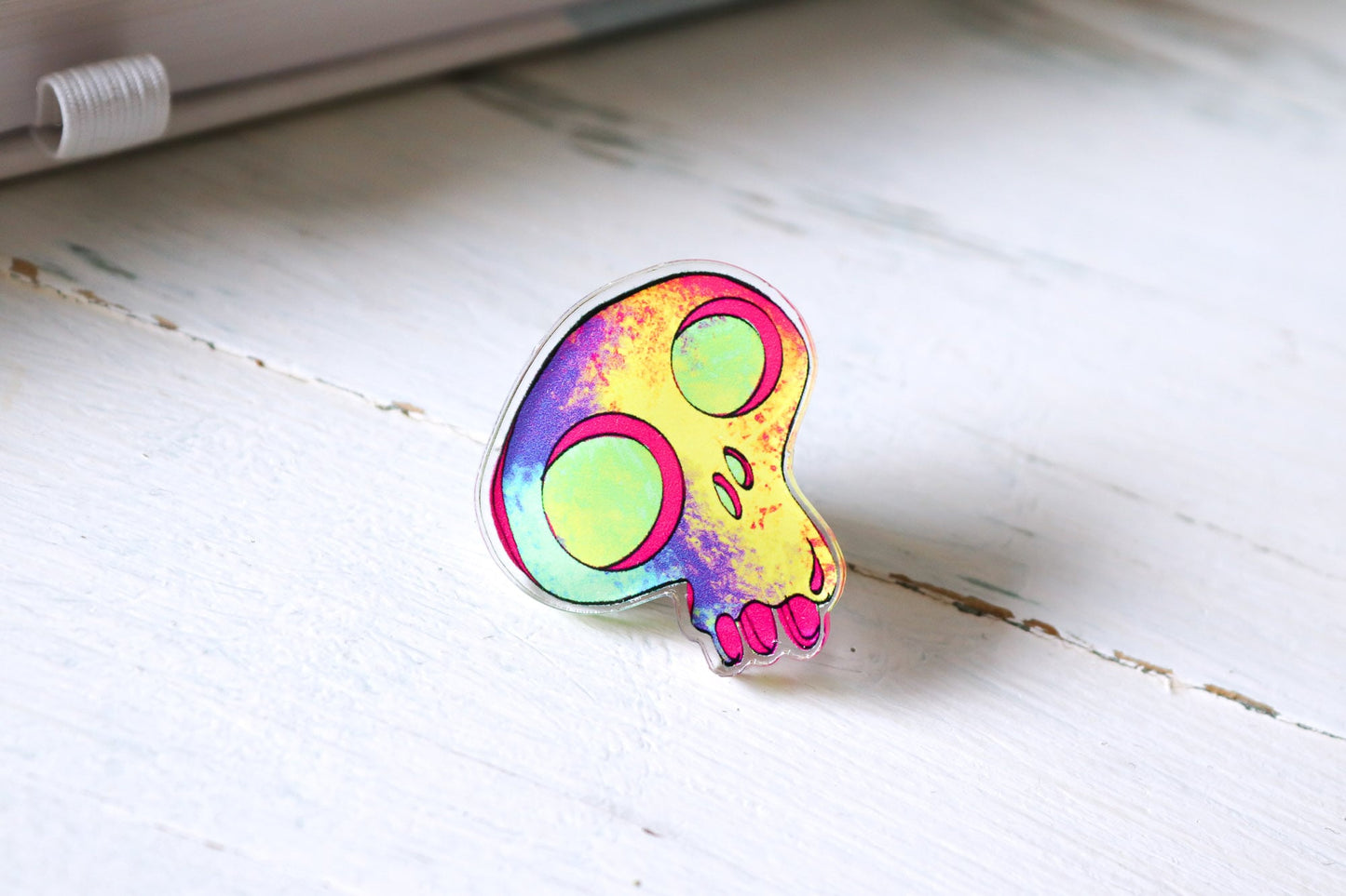 Acrylic Pin - Neon Skull