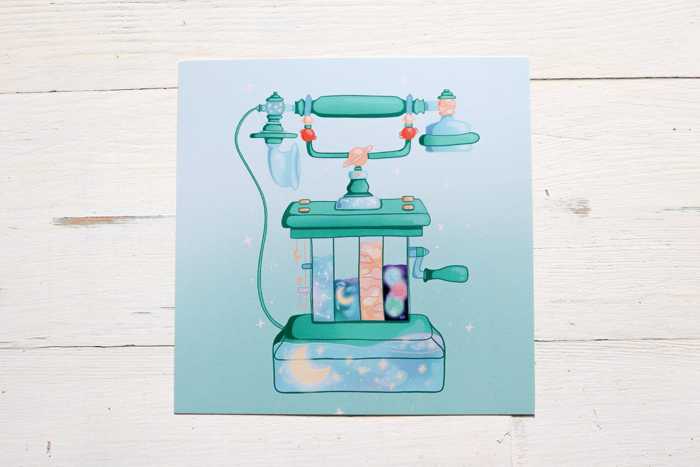 Art Print - Aqua Telephone
