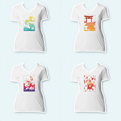 Apparel Generator - Ladies V-Neck Shirt