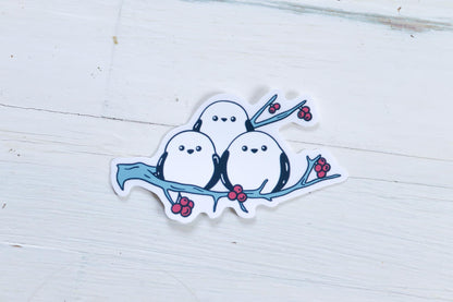 Clear Vinyl Sticker - Snow Birds