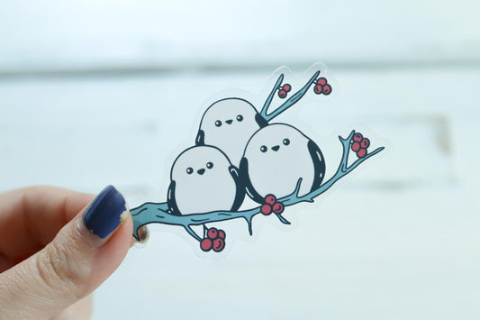 Clear Vinyl Sticker - Snow Birds