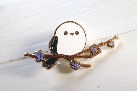 Enamel Pin - Fuji Snow Bird Brown