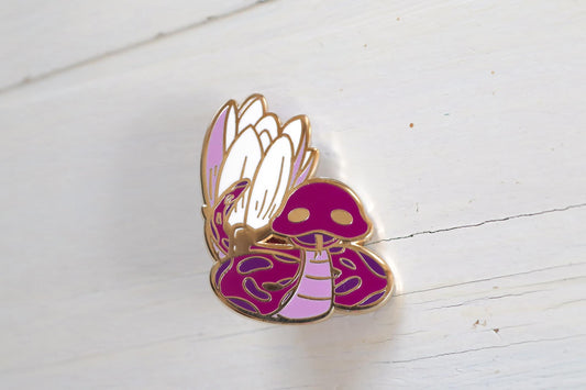 Enamel Pin - Magnolia Snake Magenta