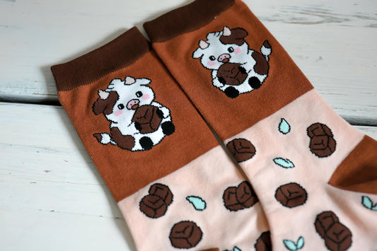 Socks - Choco Cow Cake Roll