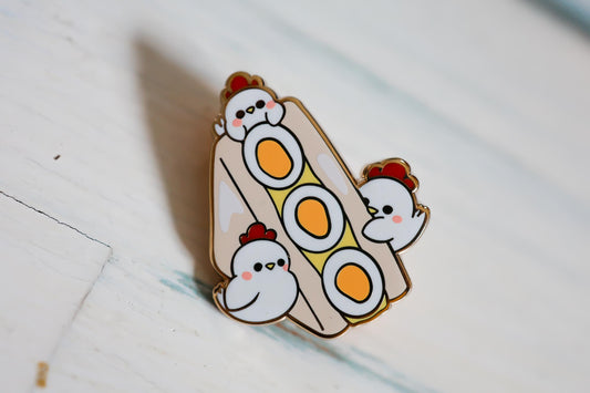 Enamel Pin - Chicki Egg Sando