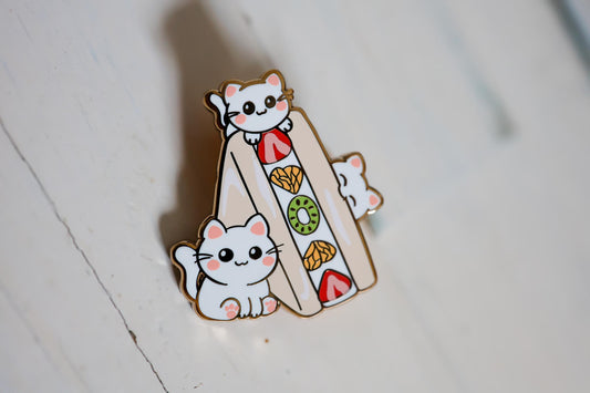 Enamel Pin - Cat Fruit Sando