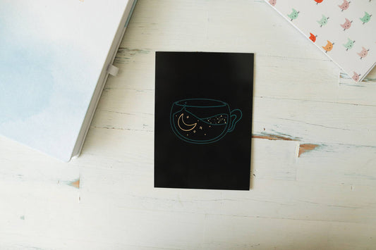 Postcard - Galaxy Tea Cup