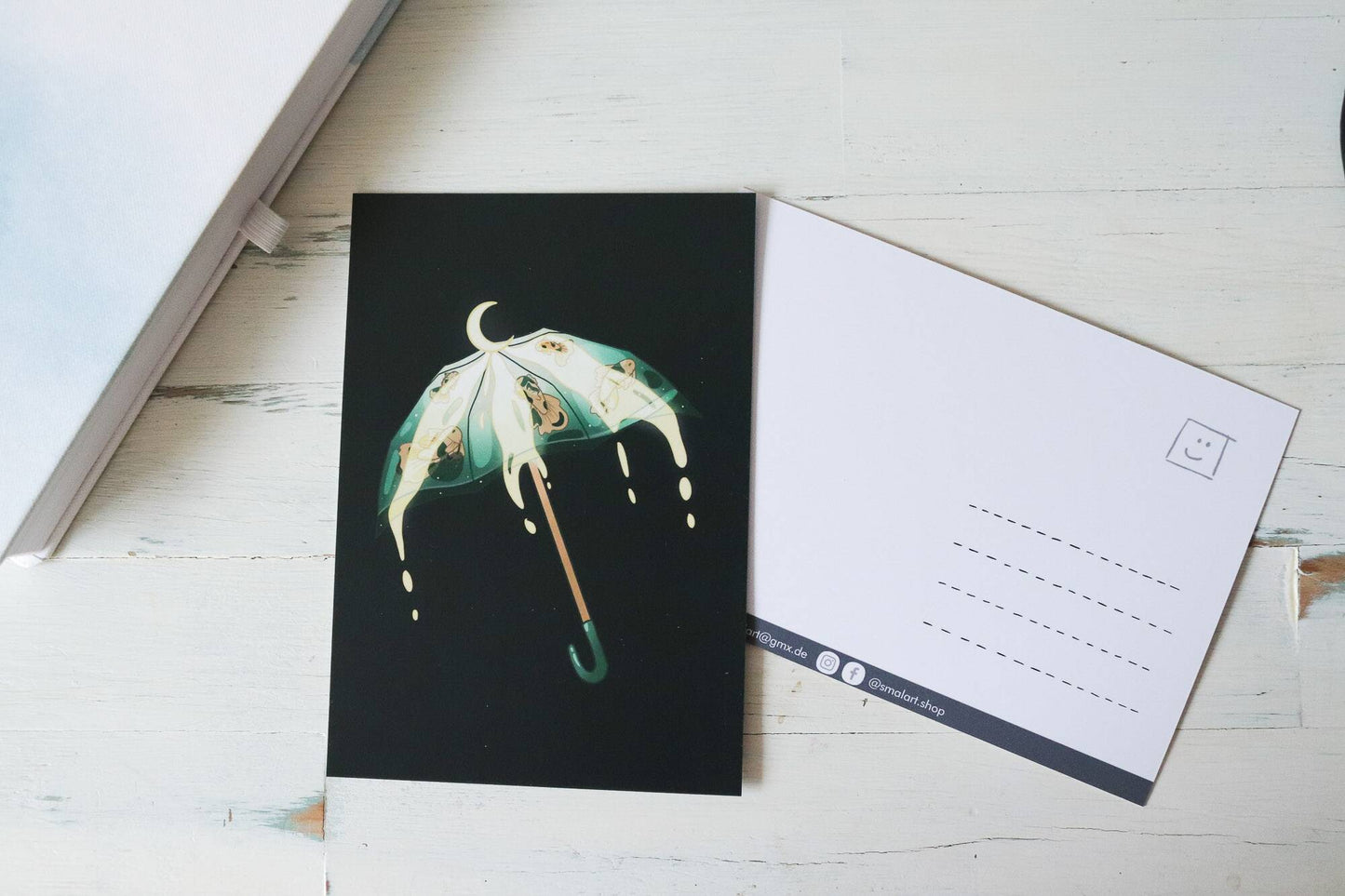 Postcard - Koi Fish Umbrella