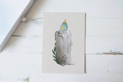 Postcard - Winter Candle
