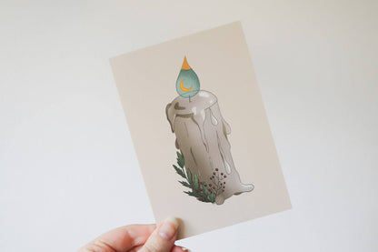 Postcard - Winter Candle
