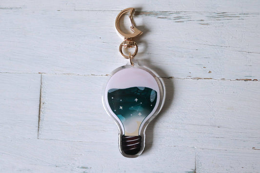 Keychain - Galaxy Lightbulb