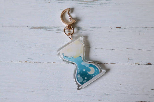 Keychain - Galaxy Hourglass