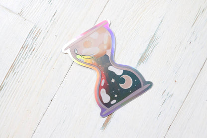 Holographic Sticker - Galaxy Hourglass
