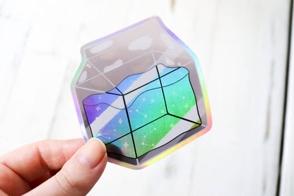 Holographic Sticker - Galaxy Milkbox