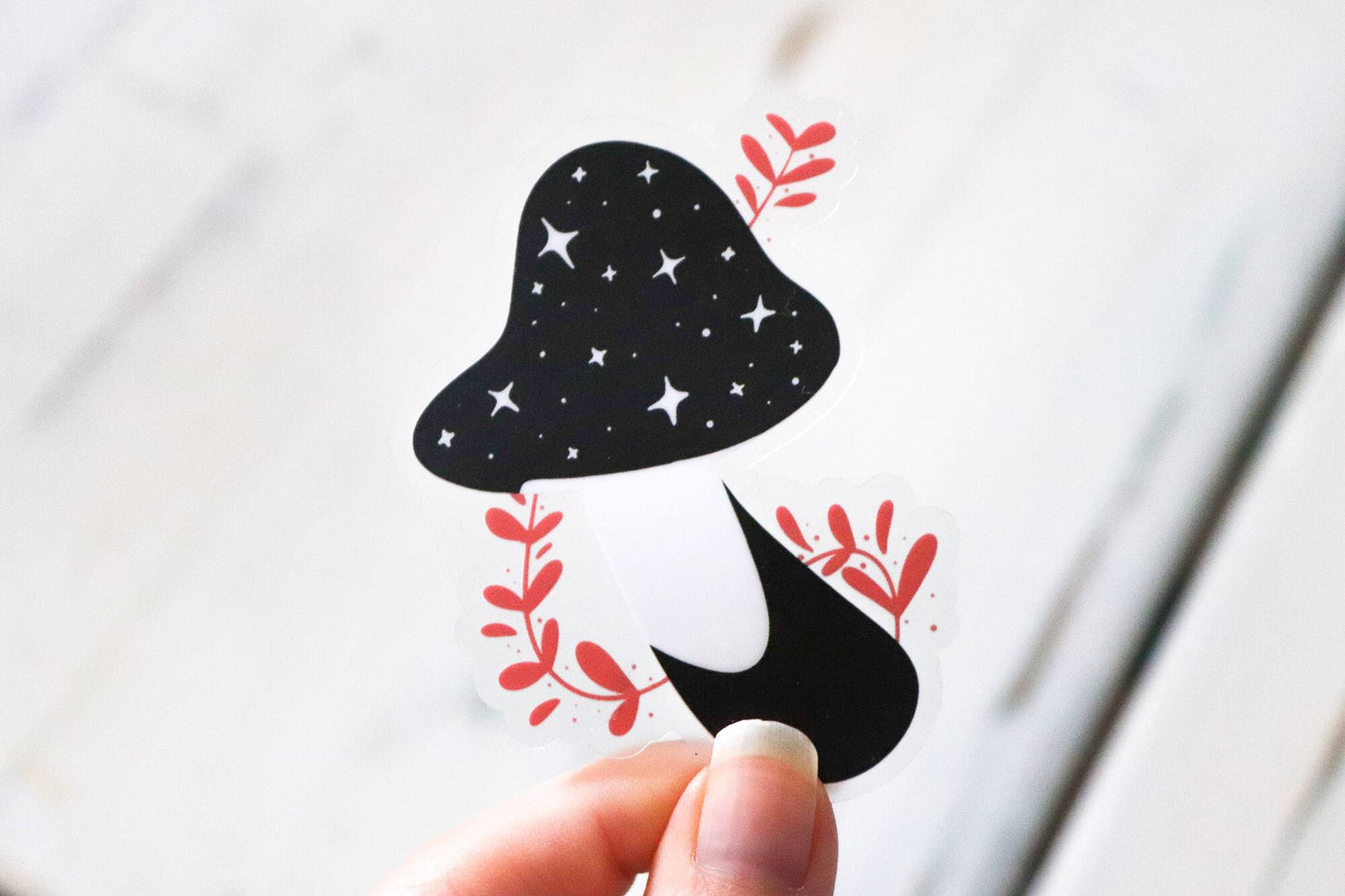 Transparent Sticker - Galaxy Mushroom