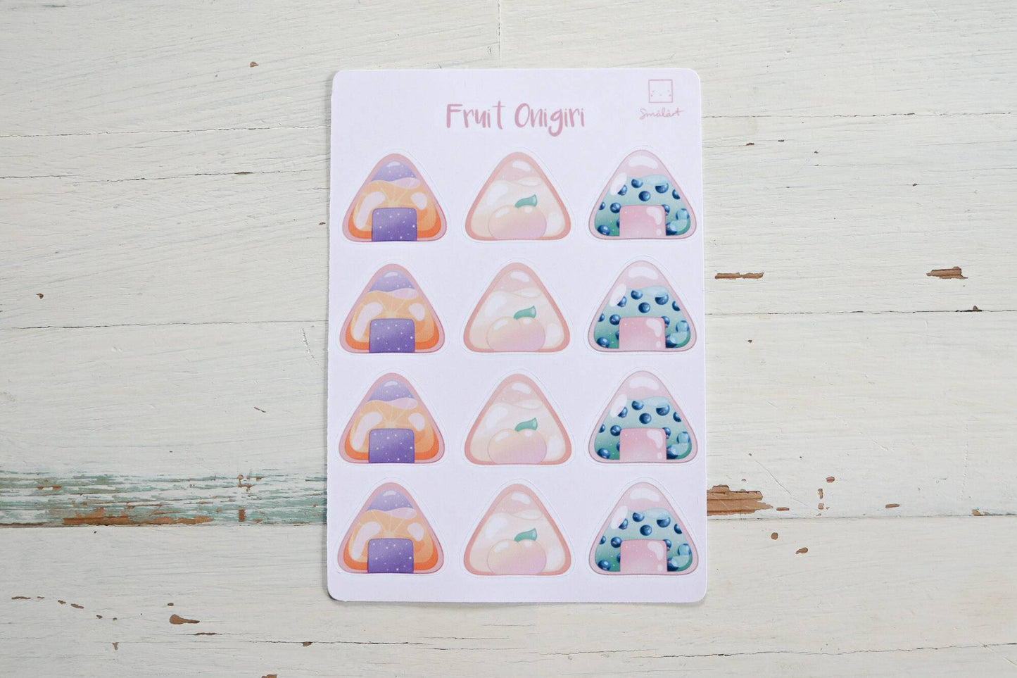 Sticker Sheet - Pink Fruit Onigiri
