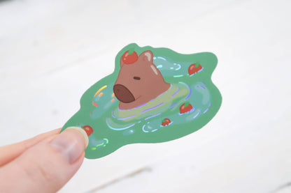 Holographic Sticker - Capybara Spa