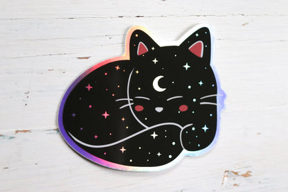 Holographic Sticker - Galaxy Cat