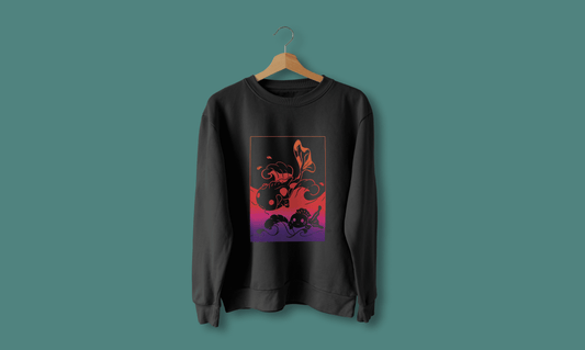 BLACK FRIDAY SPECIAL Sweater - Koi Waves