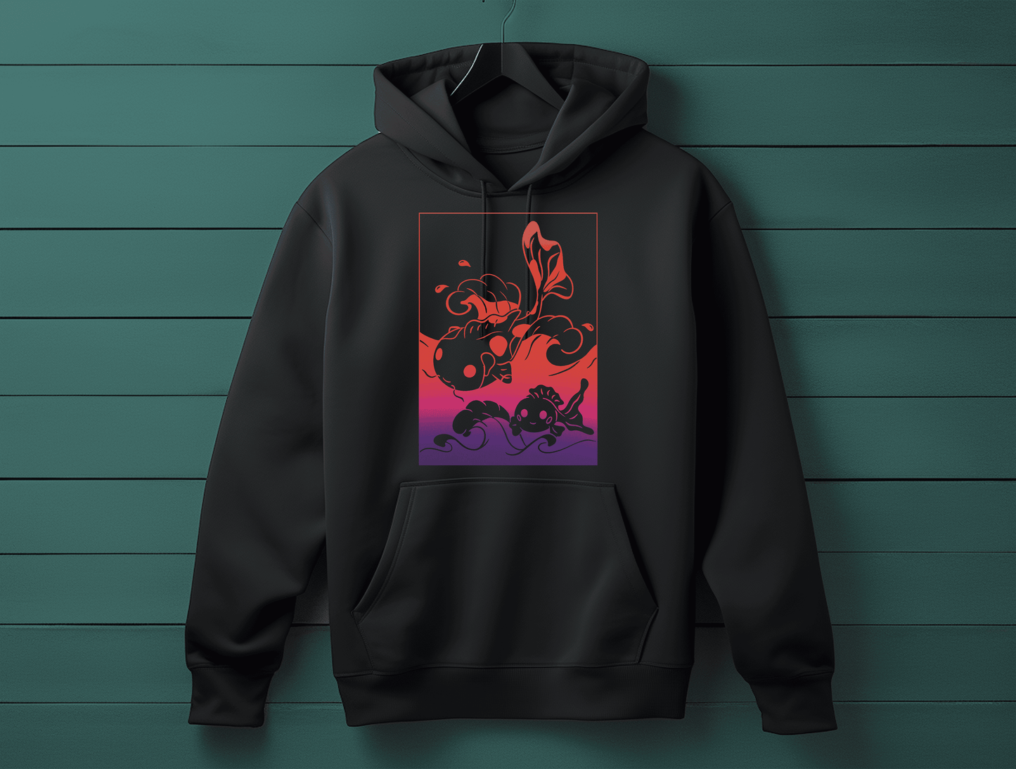 BLACK FRIDAY SPECIAL Hoodie - Koi Waves