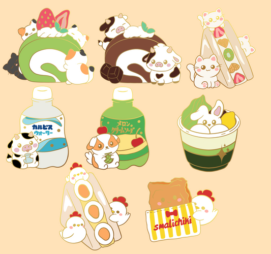 PREORDER - Konbini Time - 5 Enamel Pin Set