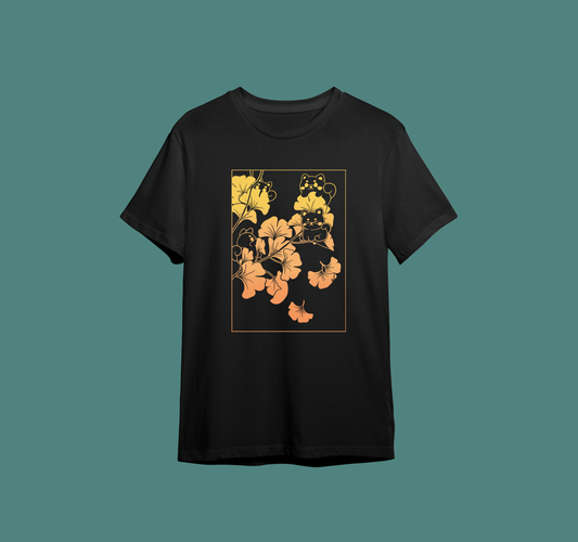 Shirts - Ginkgo Shiba Inu Black