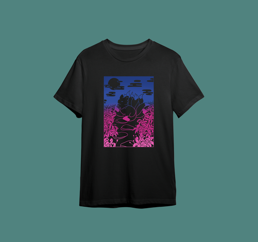 Shirts - Spider Lily Kitsune Black