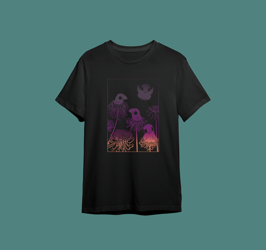 Shirts - Chrysanthemum Crows Black